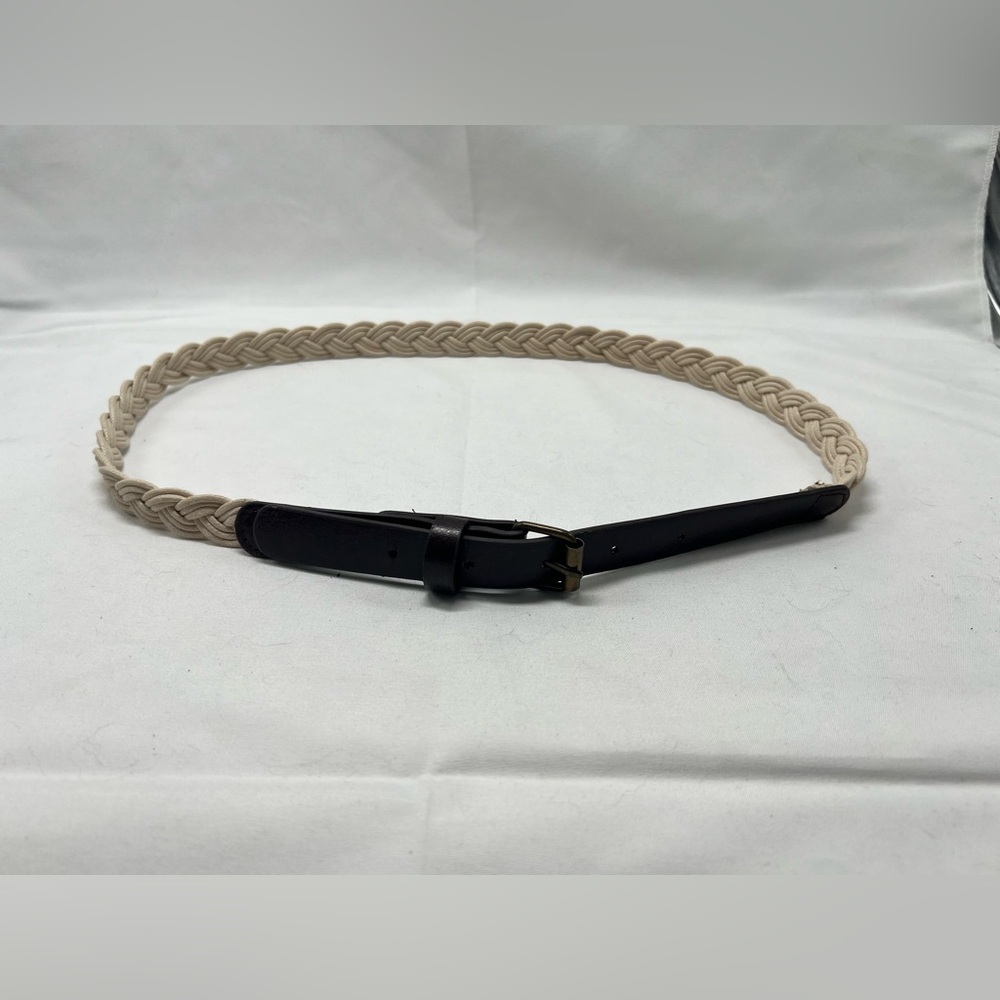 Macrame and leather belt